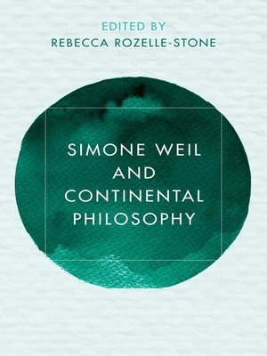 cover image of Simone Weil and Continental Philosophy